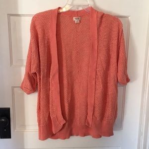 DONATING 11/1!! Coral short sleeved cardigan